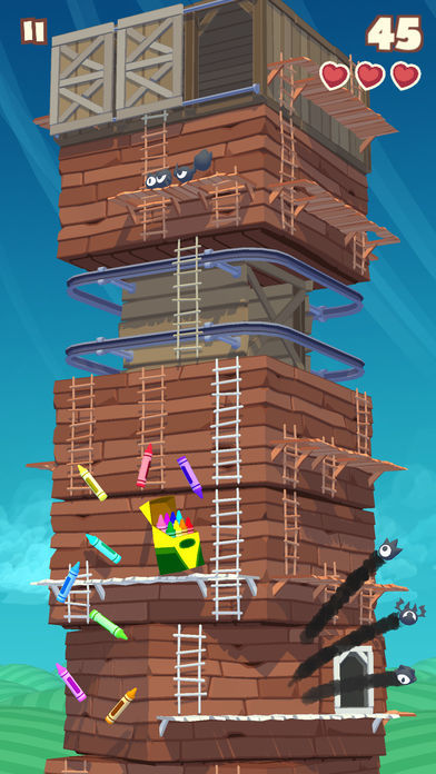 Screenshot of Twisty Sky - Endless Tower Climber