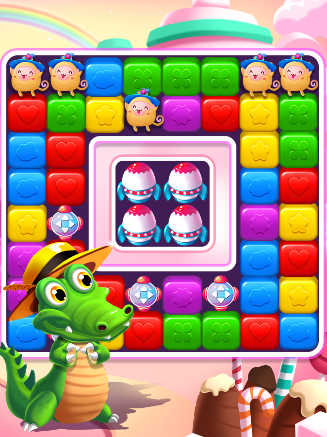 Candy Cubes Toon Collapse Game Screenshot