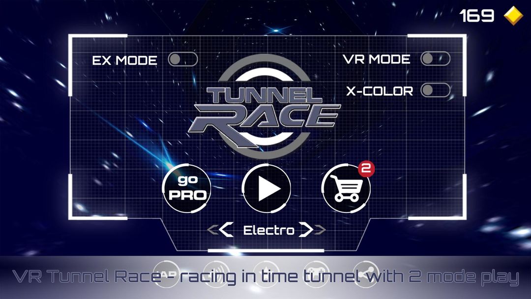 Screenshot of VR Tunnel Race Free (2 modes)