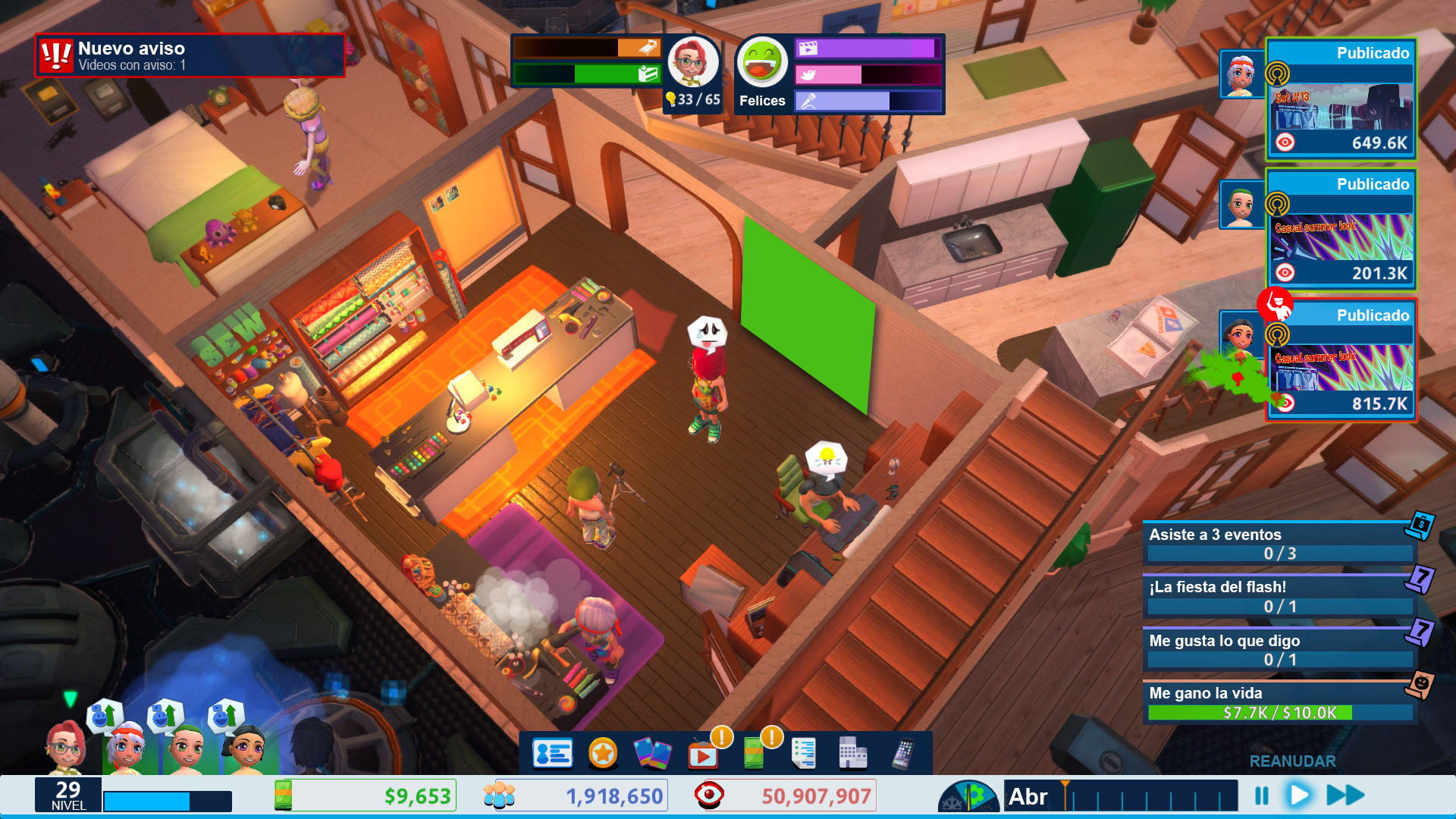 Youtubers Life: Gaming Channel Game Screenshot