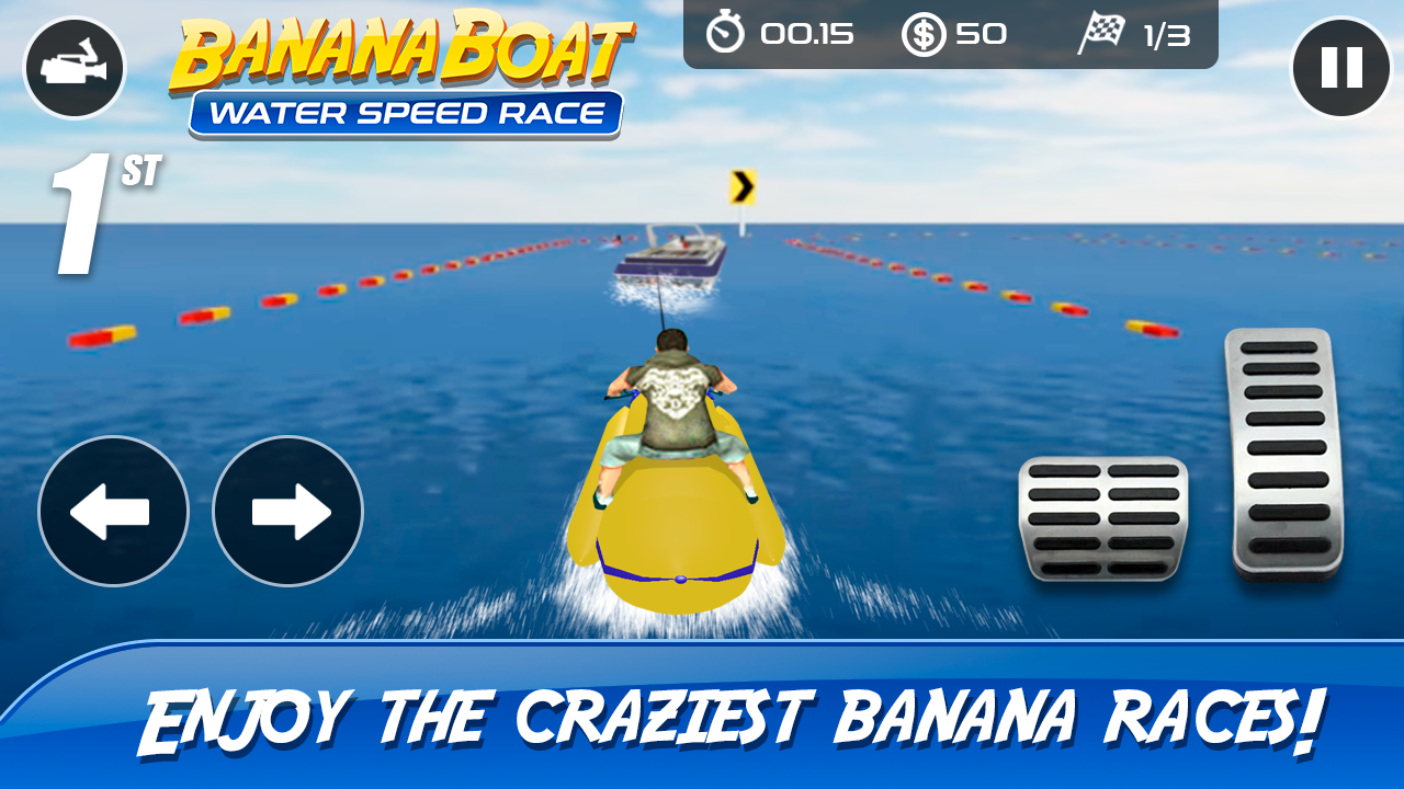 Screenshot 1 of Corrida de velocidade na água de banana boat 5.0