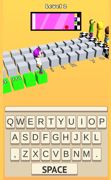 Screenshot of Merge Alphabet: Type Sprint