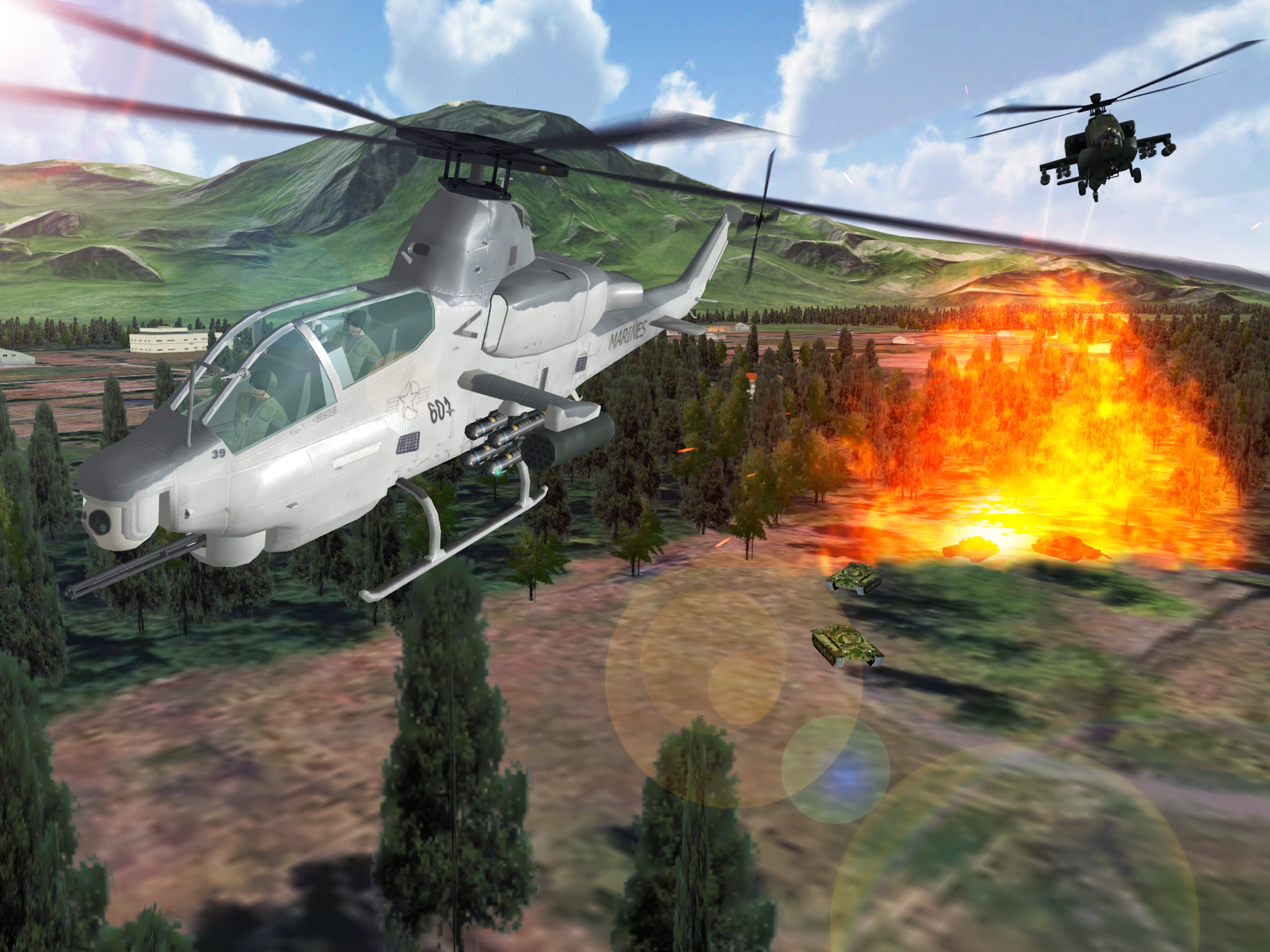Screenshot 1 of AH-1 Viper Cobra Ops - 헬리콥터 비행 시뮬레이터 1.0.3