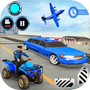 US Police limousine Car Quad Bike Transporter Game