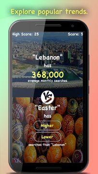 Captura de Tela do Jogo Higher Lower Quiz Game