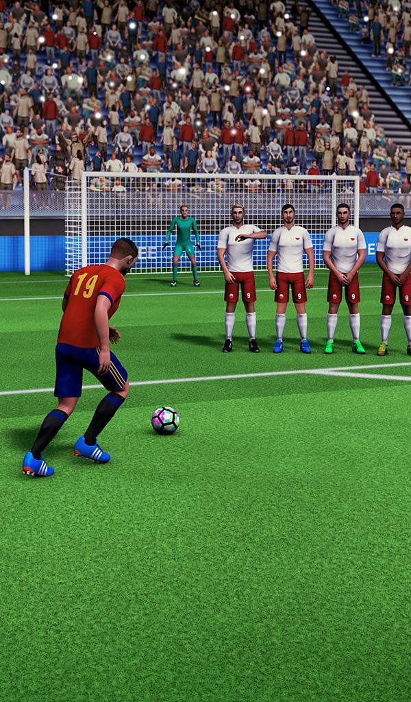 Mobile Soccer Free Kick Cup 2017 Game Screenshot