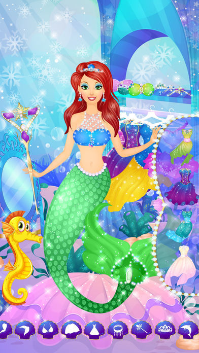 Ice Princess Mermaid Salon: Girls Makeover Games遊戲截圖