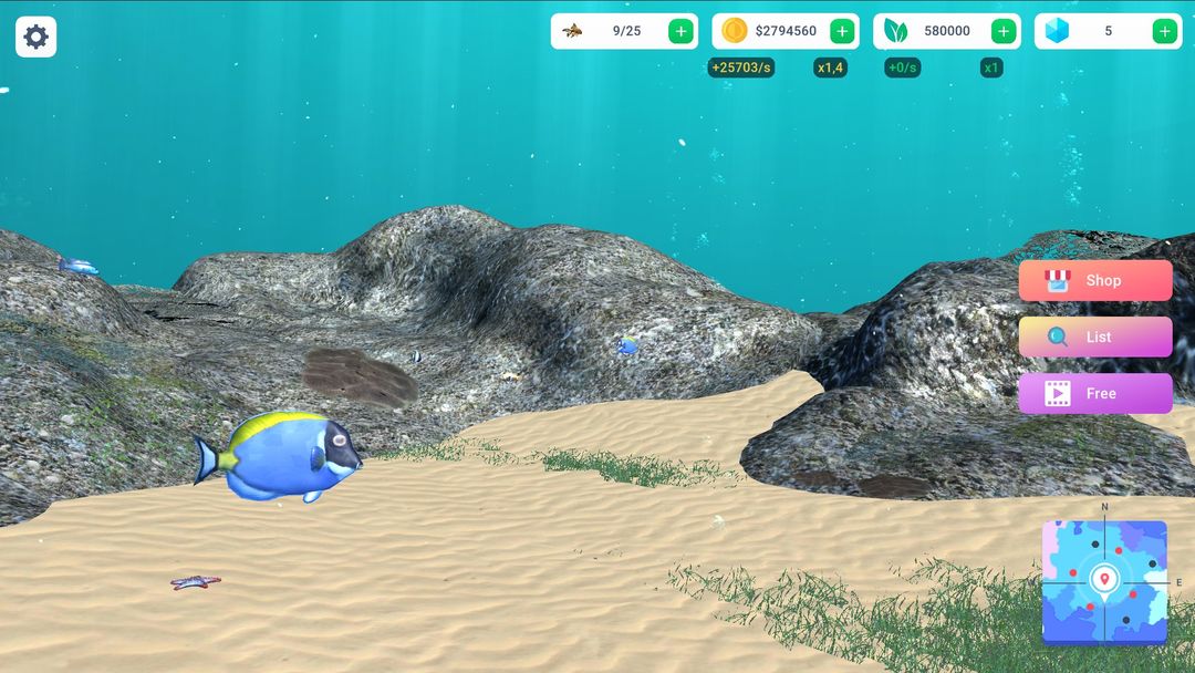 Screenshot of Fish Room - 3D Match Fish Farm
