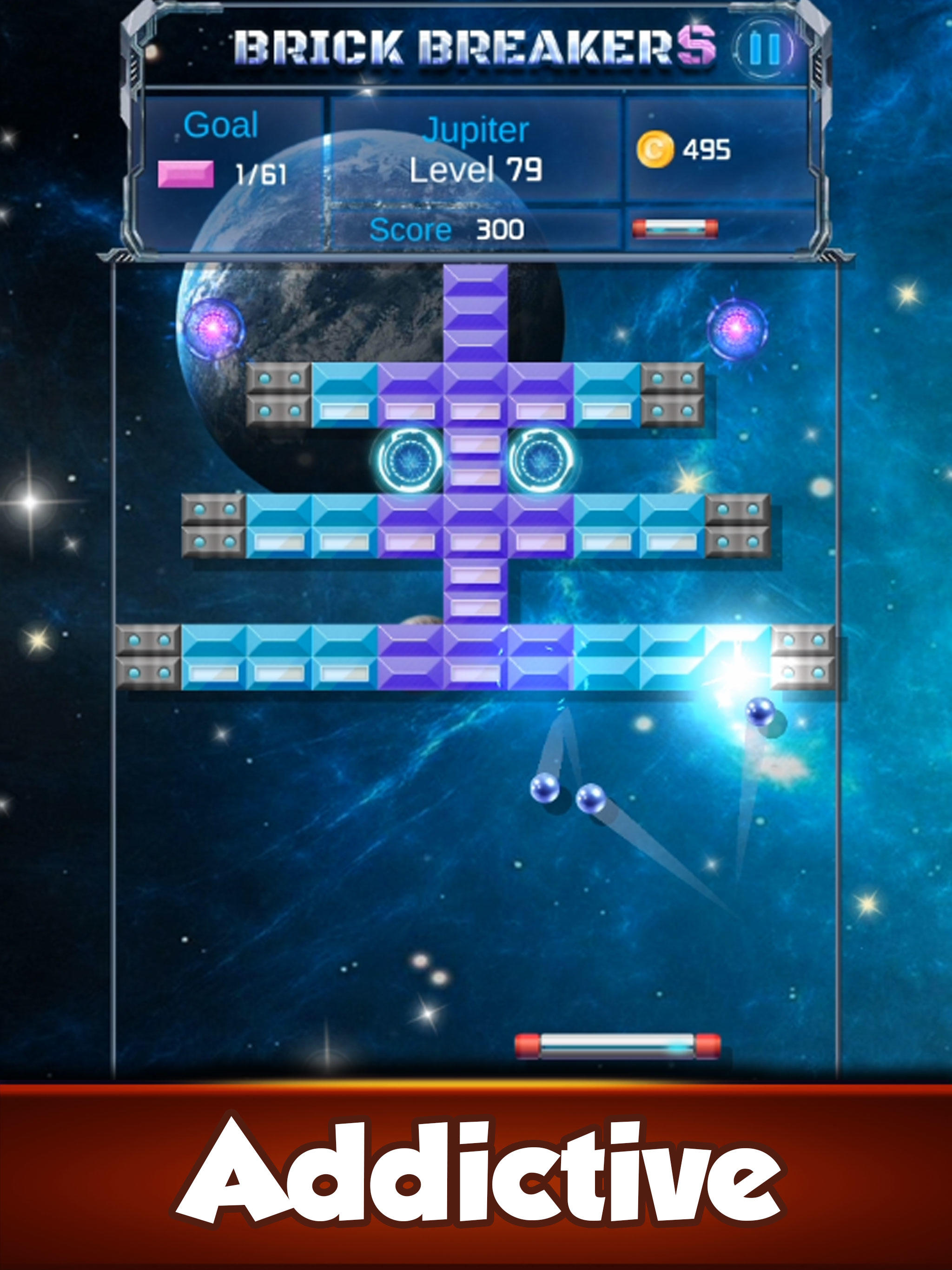 Brick Breaker : Space Outlaw Game Screenshot
