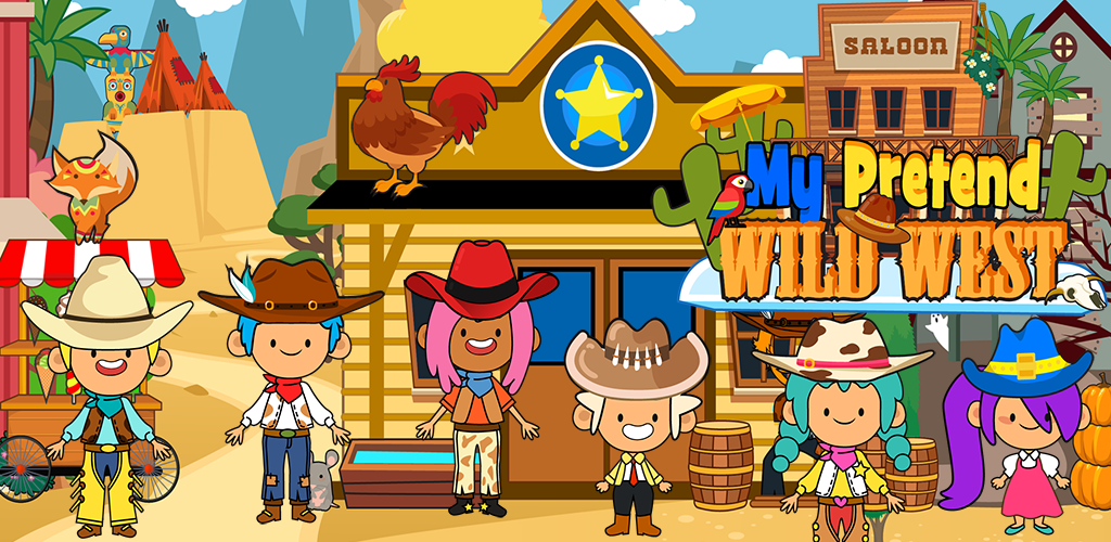 Banner of My Pretend Wild West - Cowboy at Cowgirl Kids Games 2.0