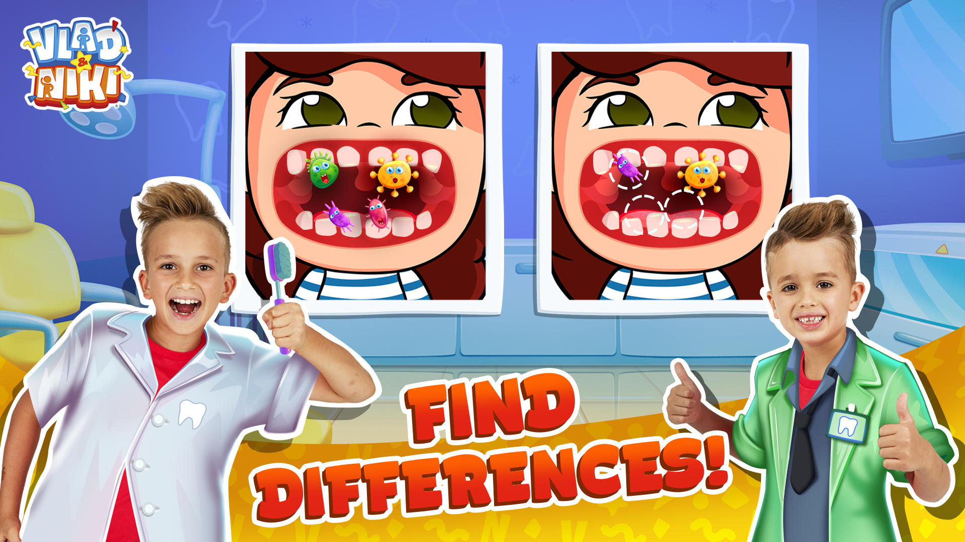 Vlad and Niki: Kids Dentist Game Screenshot