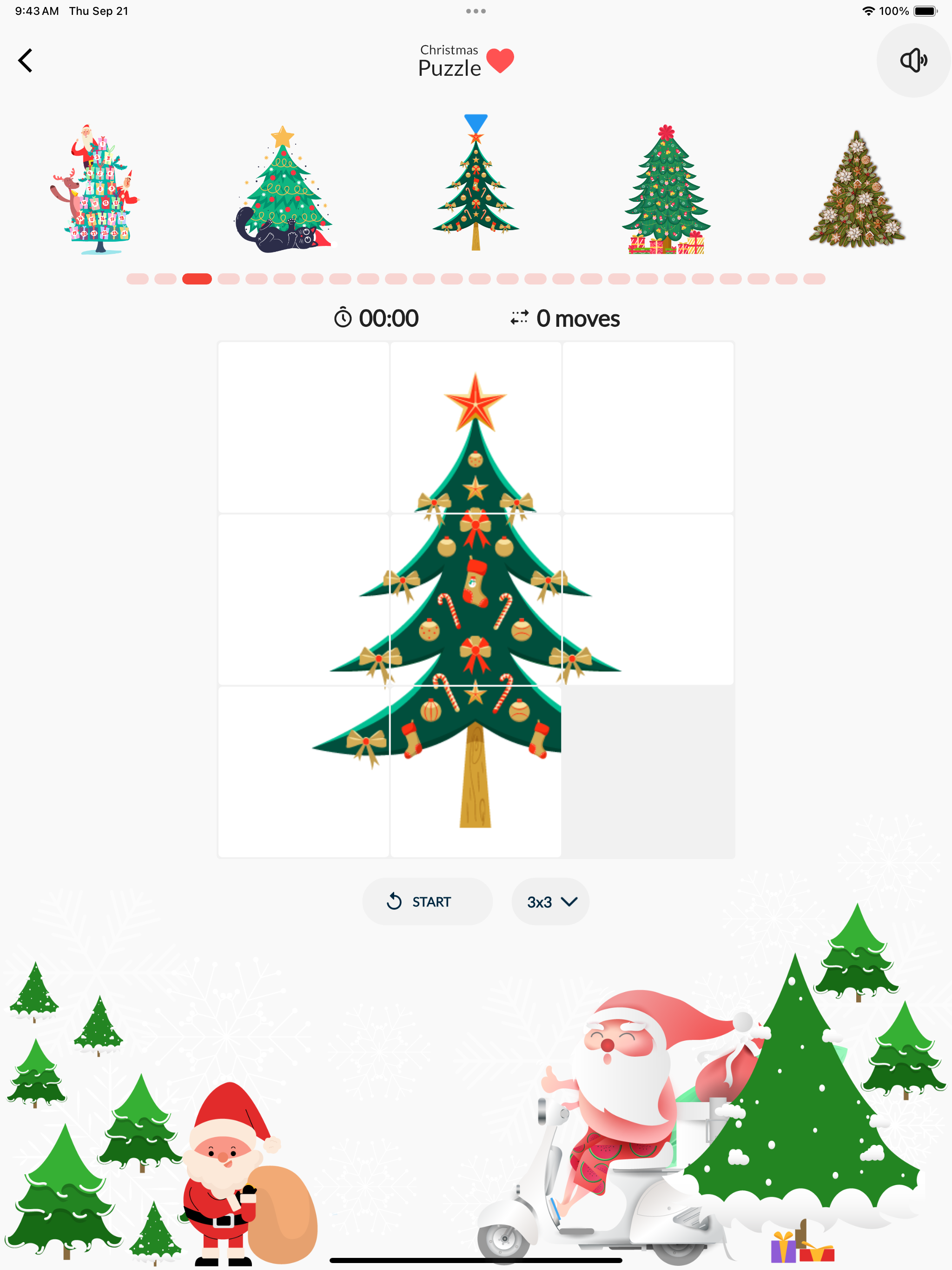 Screenshot of Merry Christmas Sliding Puzzle