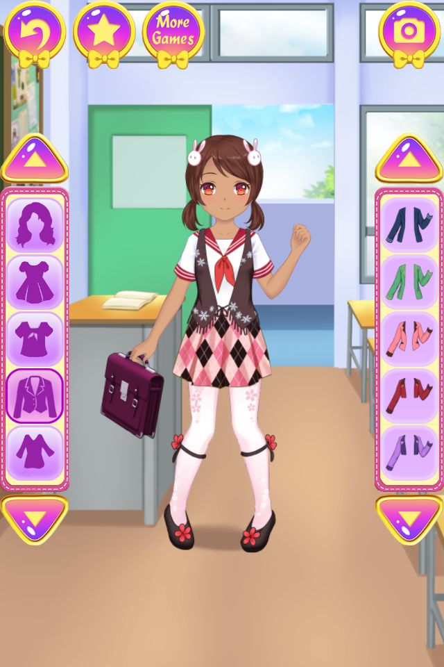 Screenshot of Anime School Dress Up