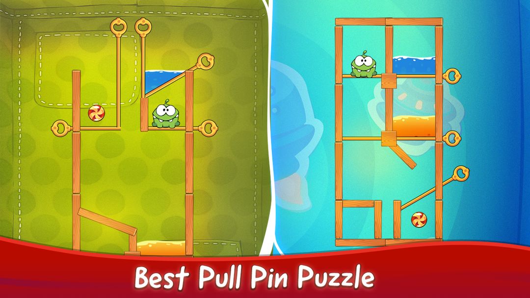 Om Nom Pin Puzzle screenshot game