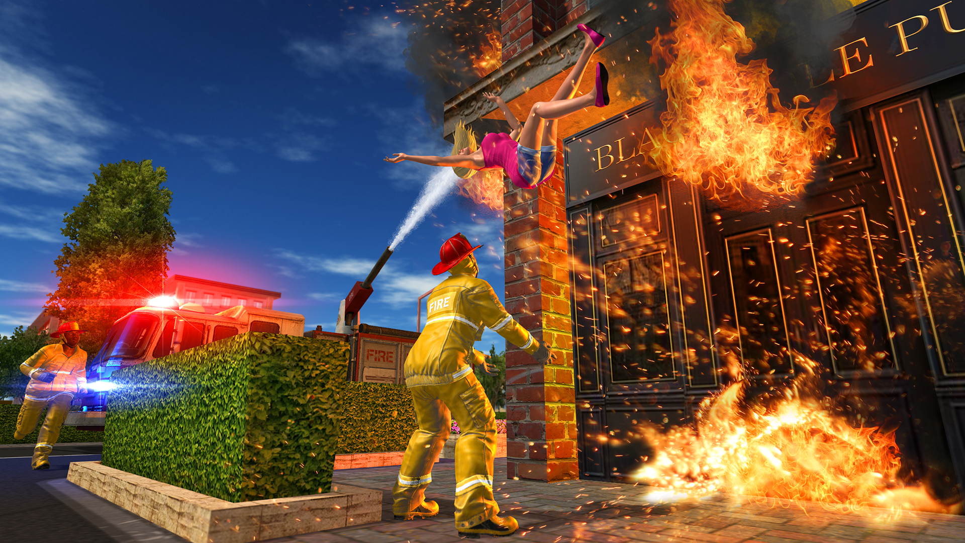 Fire Truck Game Game Screenshot