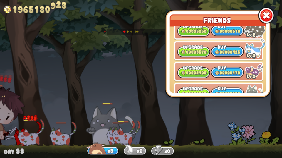 Cat in the woods Game Screenshot