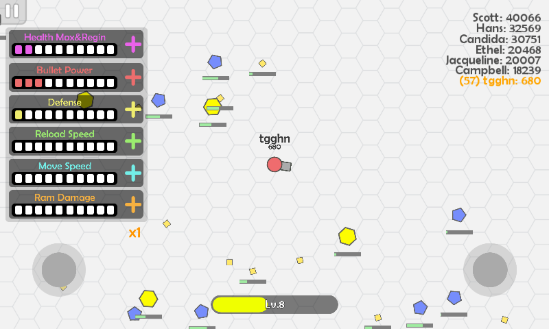 Diep vs Tanks ゲームのスクリーンショット