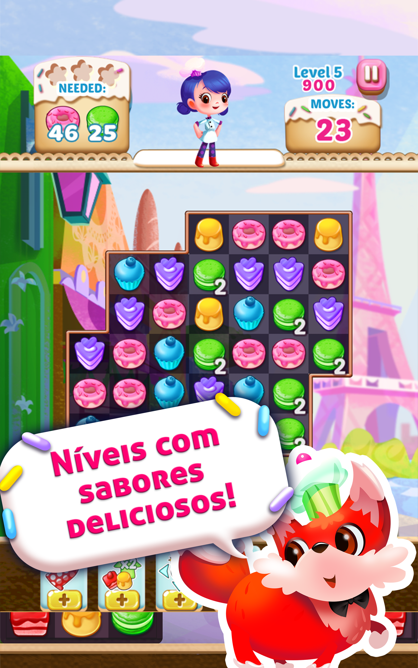 Captura de Tela do Jogo Cupcake Mania™