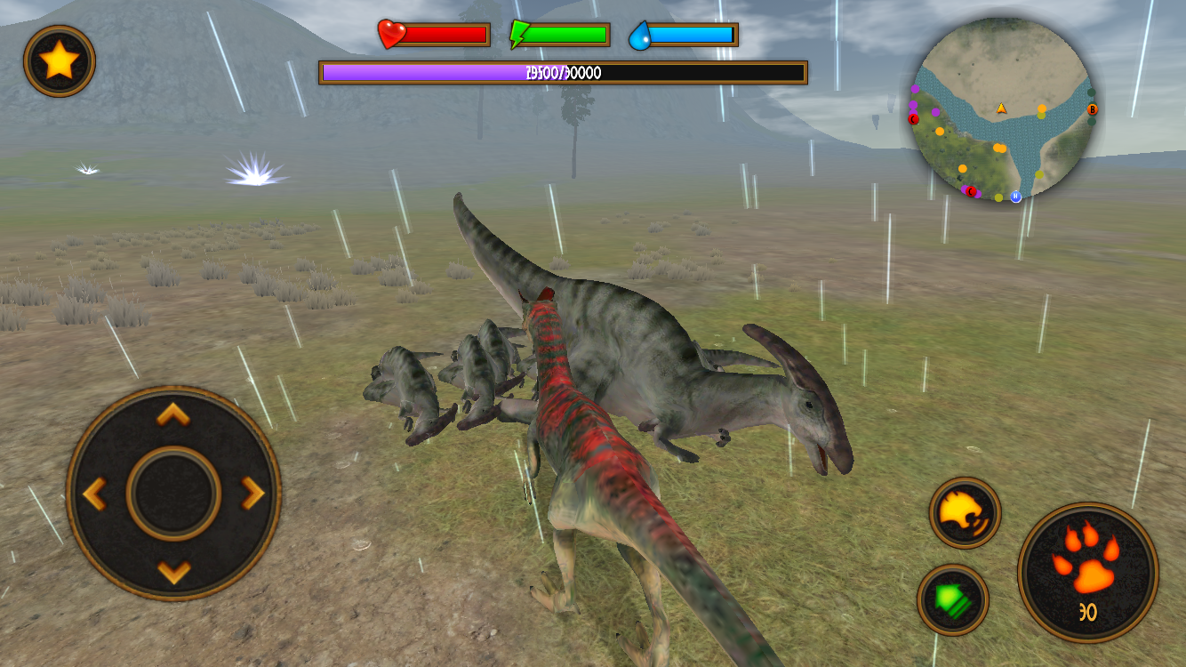 Cuplikan Layar Game Clan of Dilophosaurus