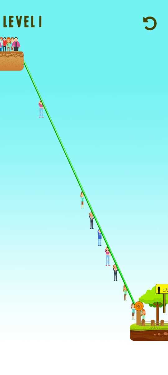 Zipline Rope Rescuer Game Screenshot