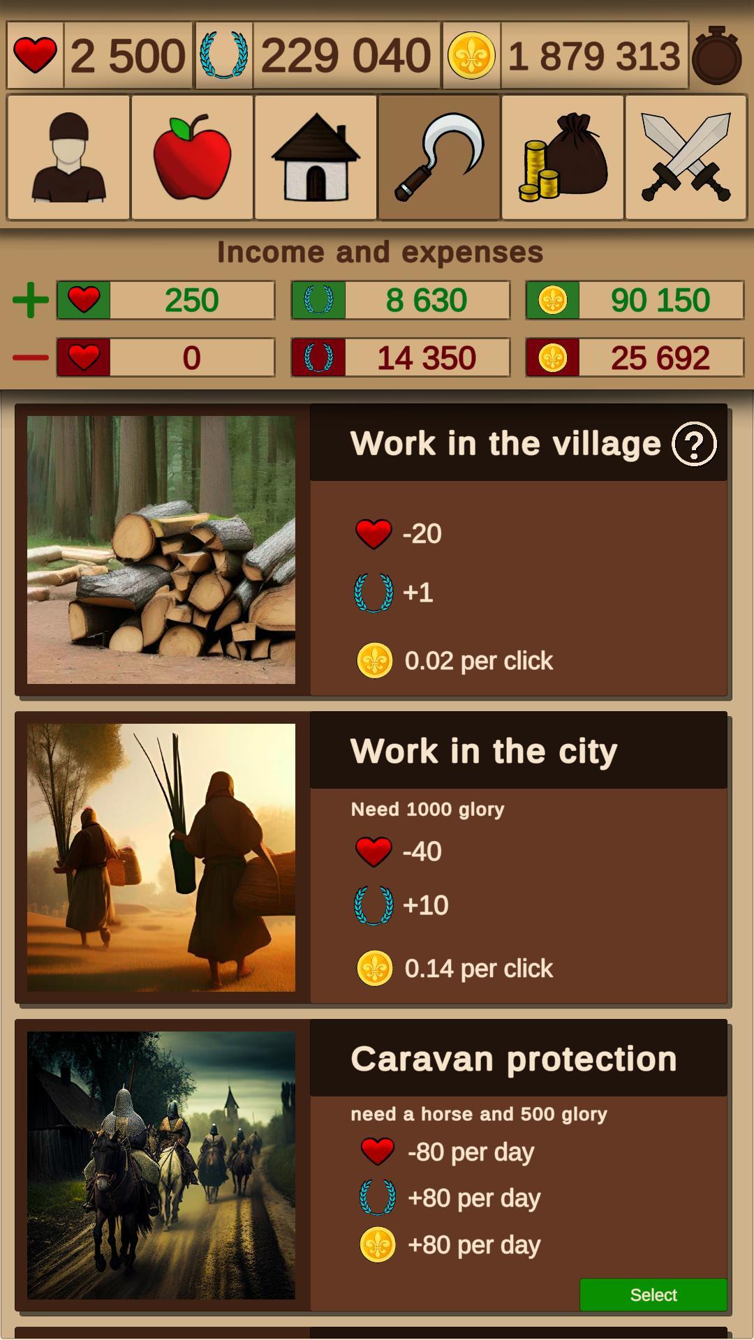 Screenshot of Medieval simulator