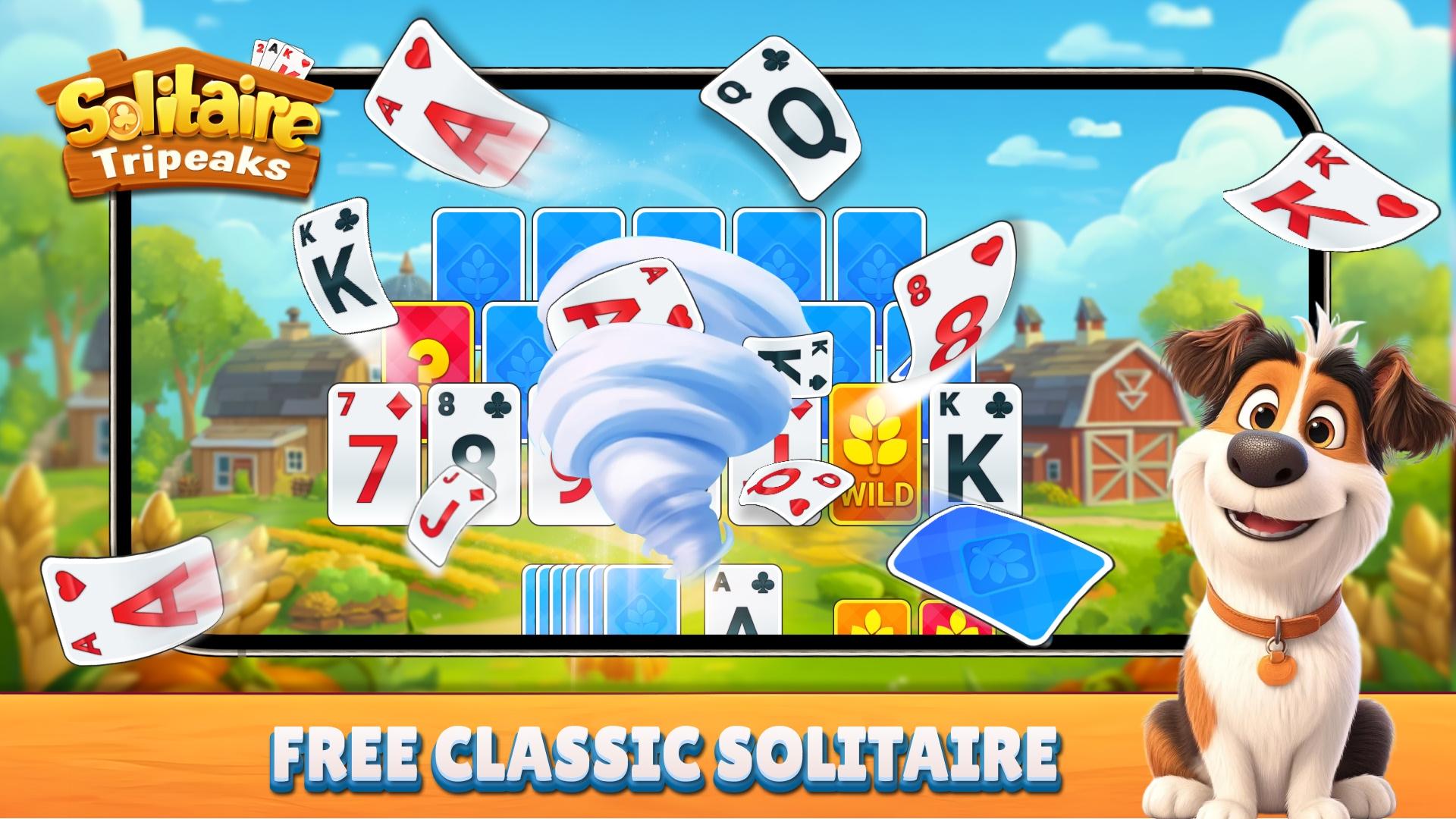 TriPeaks Solitiare Farming Game Screenshot