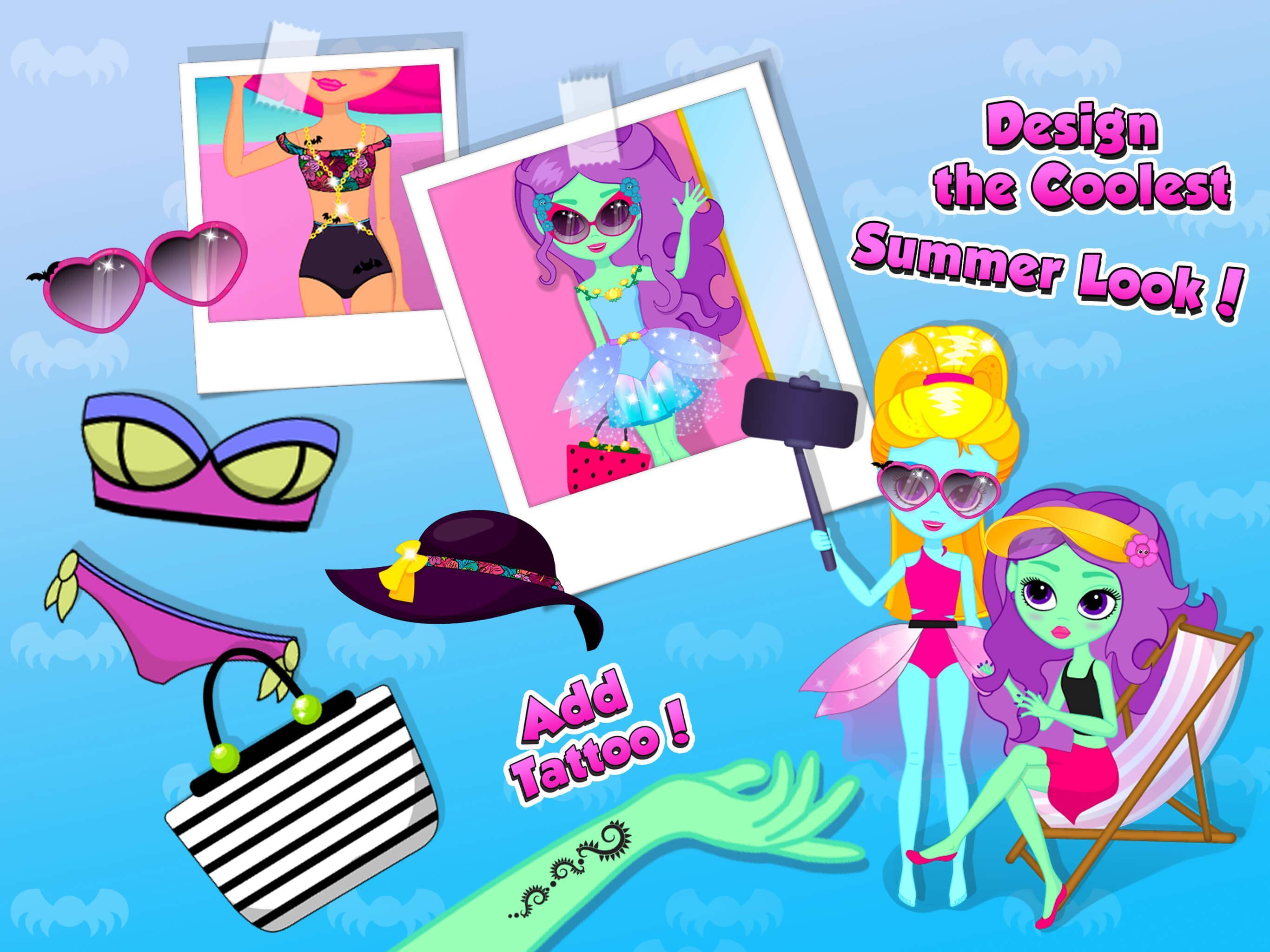 Monster Sisters Summer Party Game Screenshot