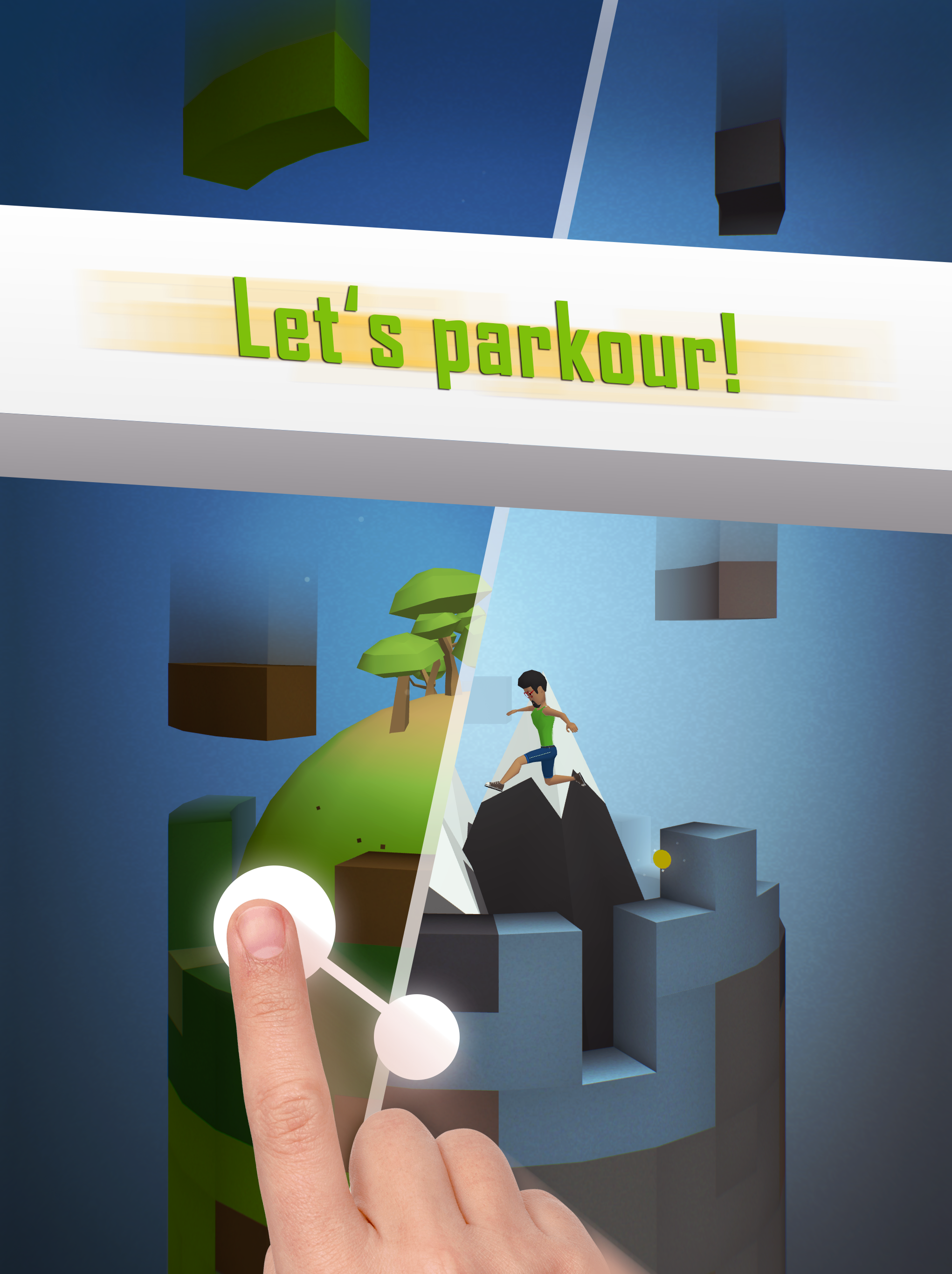 Tetrun: Parkour Mania - free running game Game Screenshot