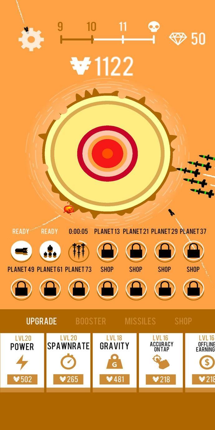 Planet Bomber Game Screenshot