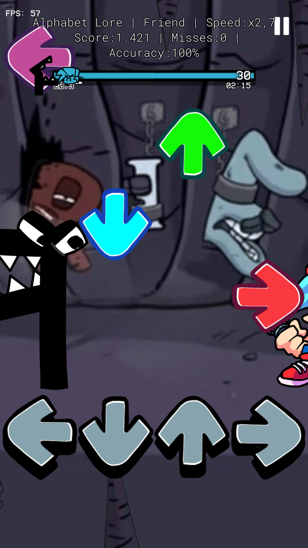 Screenshot of FNF Undertale Mix Door Lore