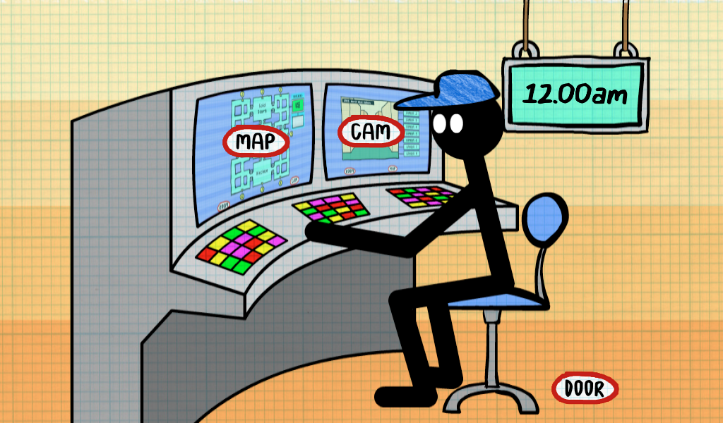 Stickman Five Nights Survive 2 Game Screenshot