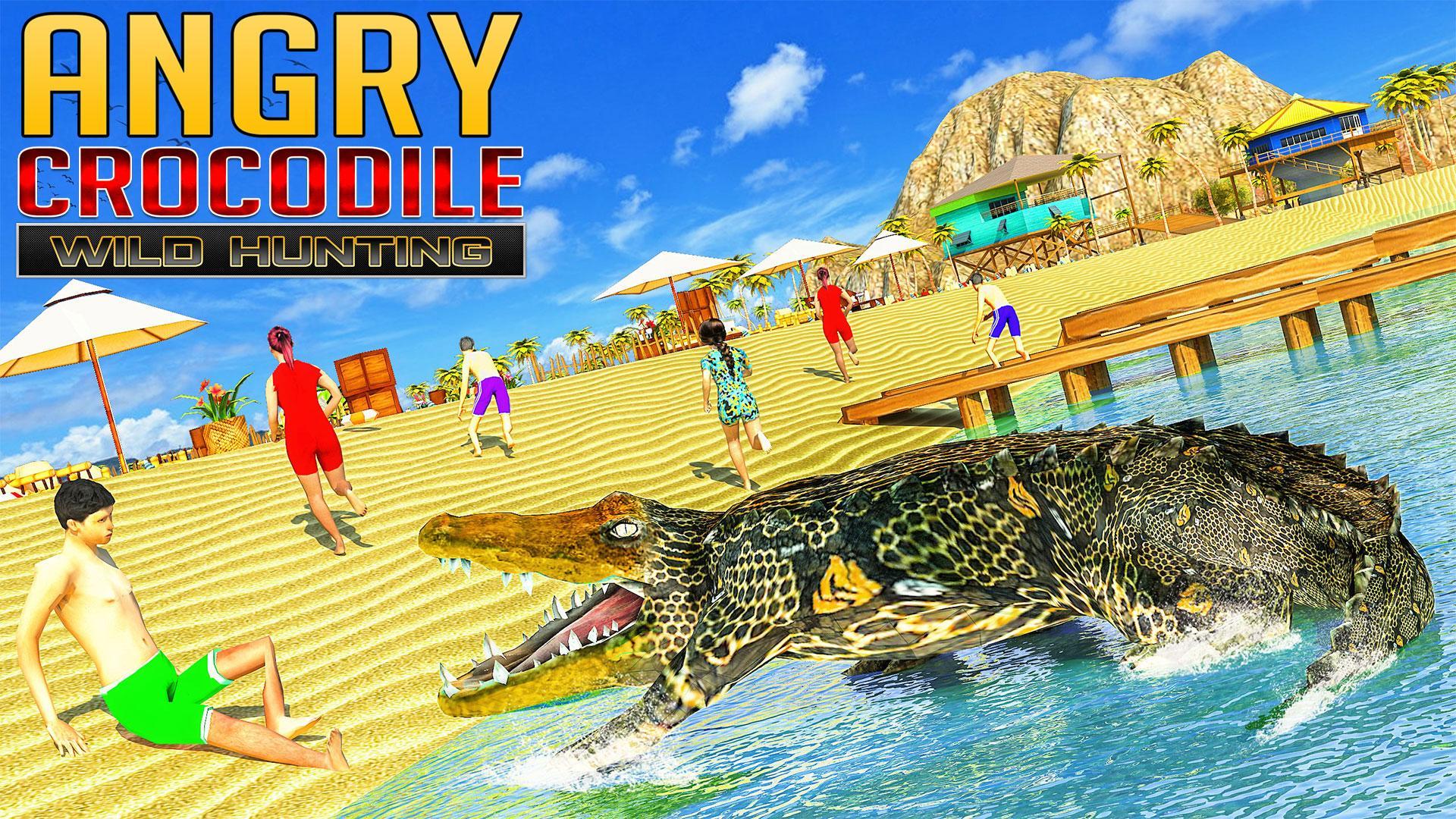 Screenshot 1 of Angry Crocodile Game: New Wild Hunting Games 4.5