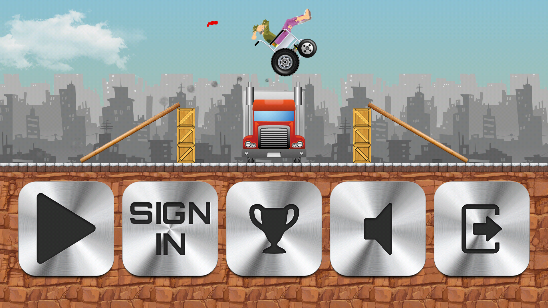 Happy Wheels Zombie Game Screenshot
