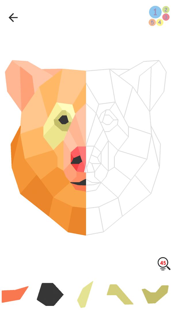 Poly Art - Color by Number Low Poly Jigsaw Puzzle 게임 스크린 샷