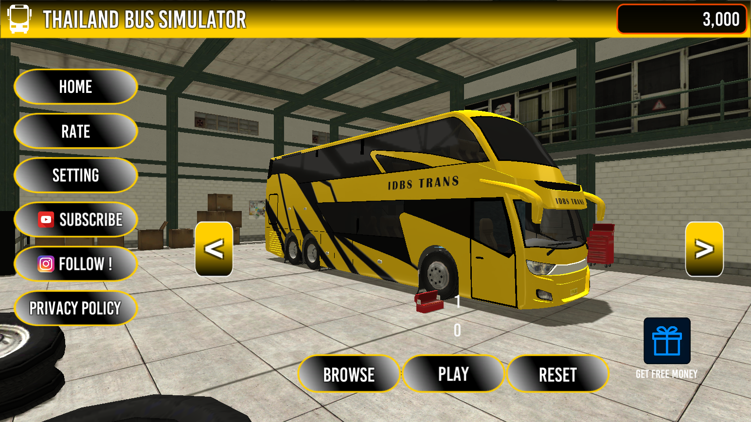 Screenshot 1 of 태국 버스 시뮬레이터 3.3