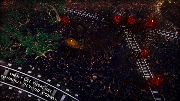 Scary Spider Train Rails Dark Game Screenshot