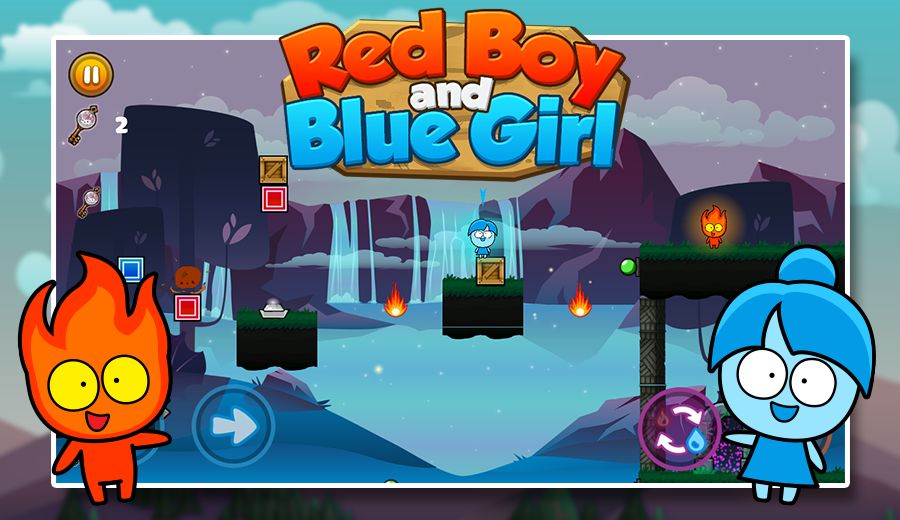 Red boy and Blue girl - Forest Temple Maze 2 screenshot game