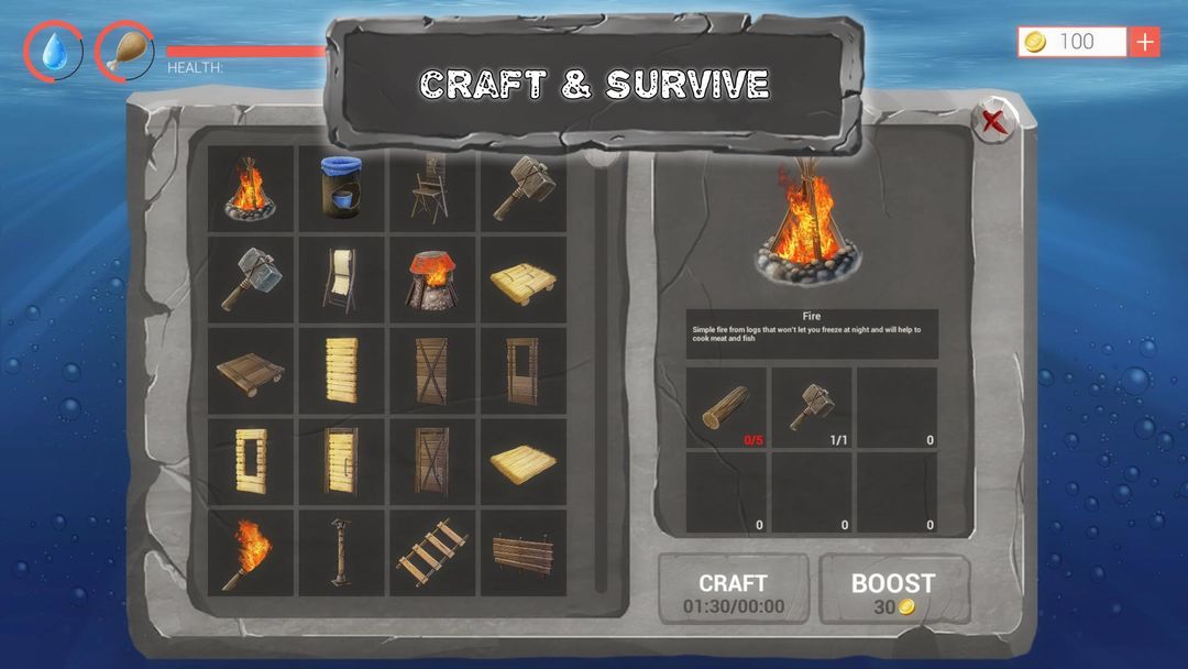 Screenshot of Raft Survival Ark Simulator