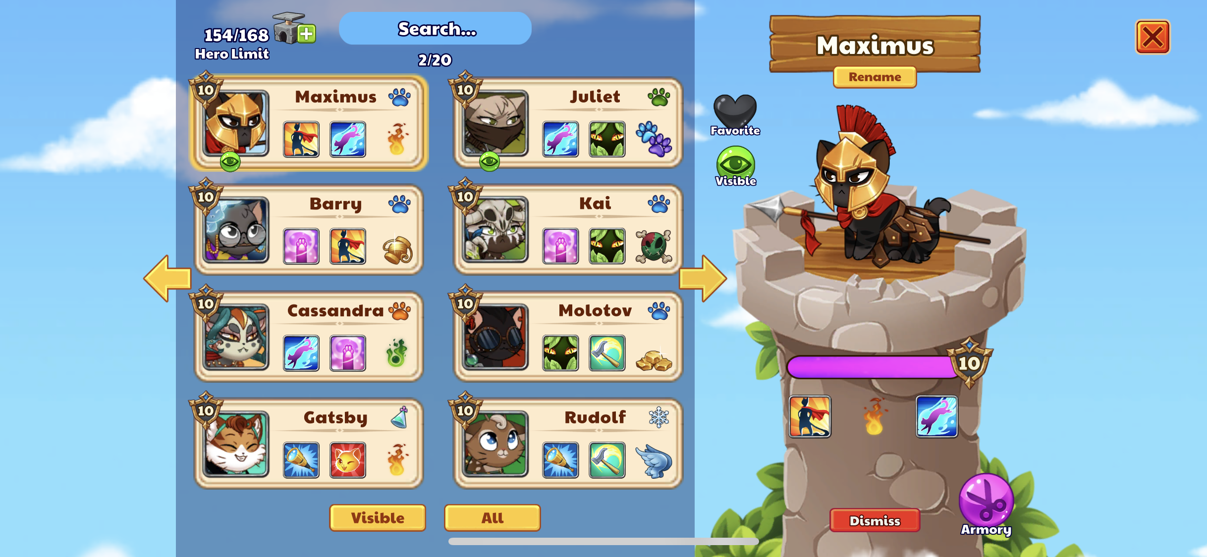 Castle Cats - Idle Hero RPG Game Screenshot