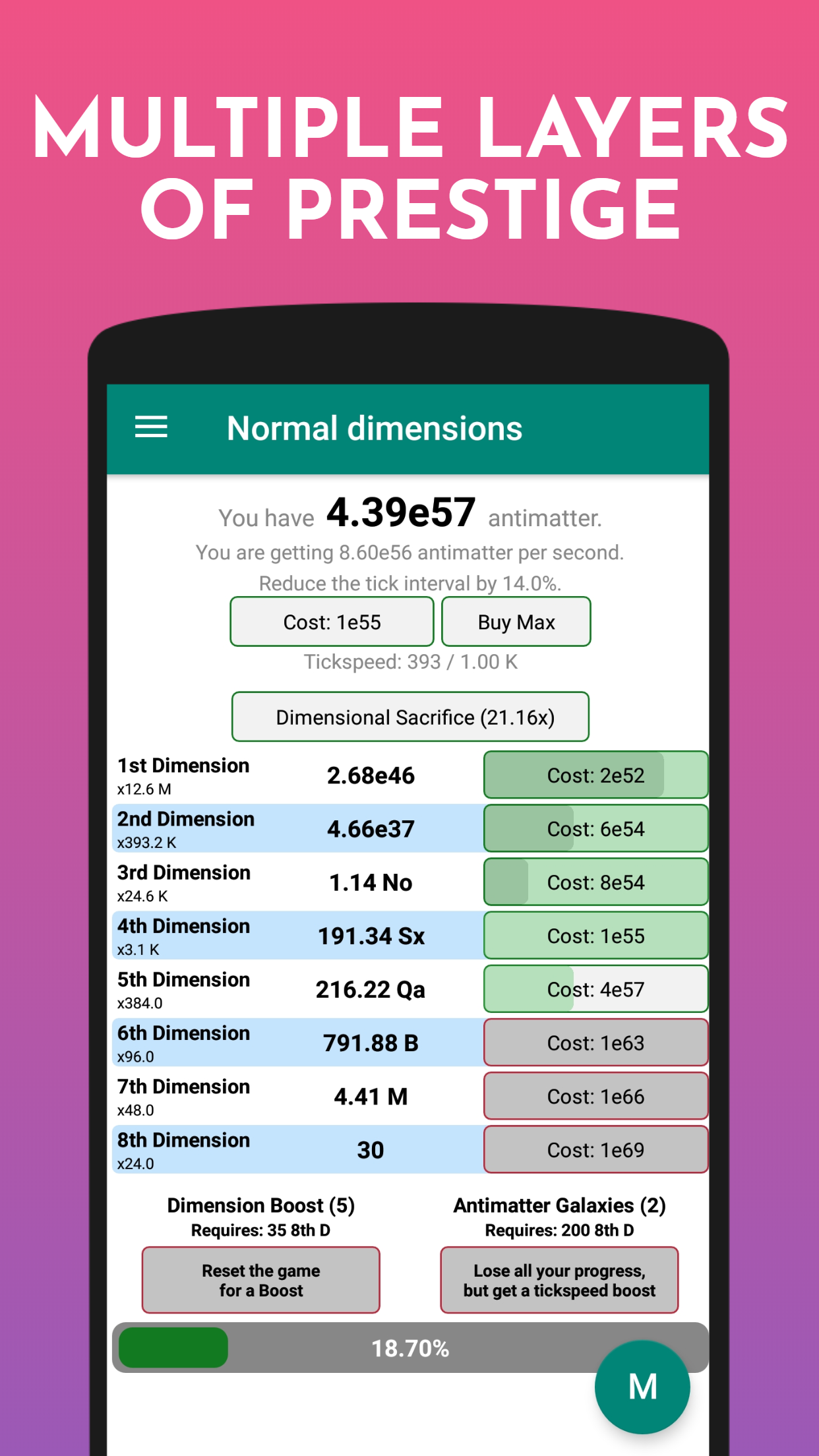 Antimatter Dimensions screenshot game