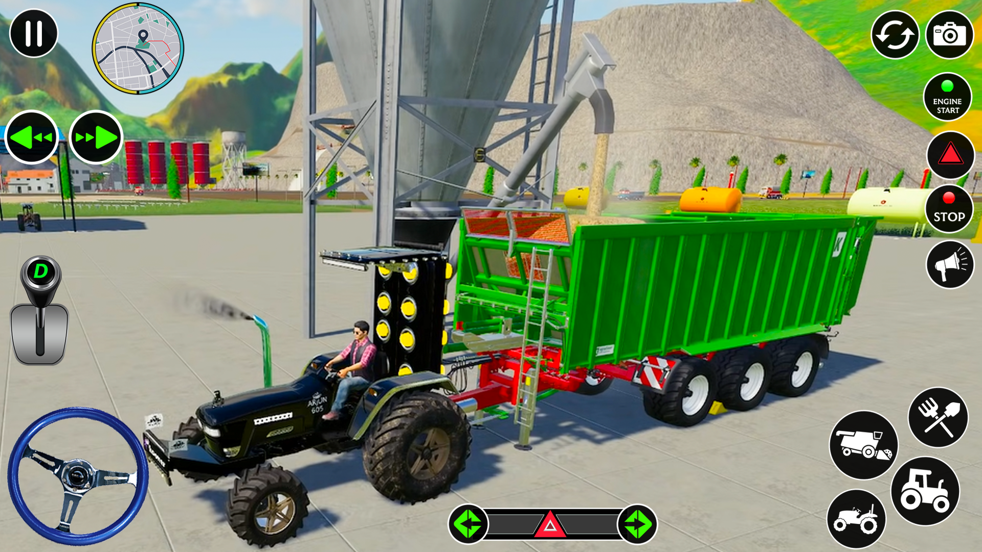 Captura de Tela do Jogo US Farming Tractor Driver Game