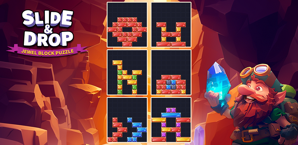 Slide & Drop - Jewel Block Game Screenshot