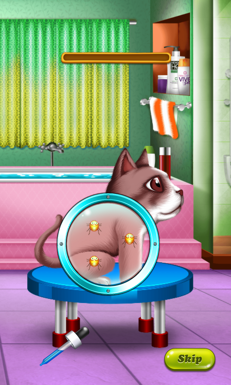 Screenshot of Wash and Treat Pets Kids Game