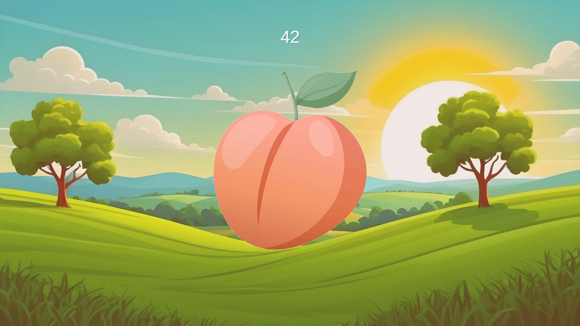 Peach Clicker Game Screenshot