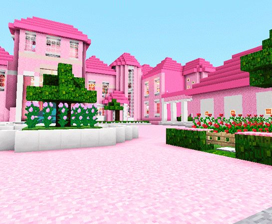 Pink dollhouse games map for MCPE roblox ed. screenshot game