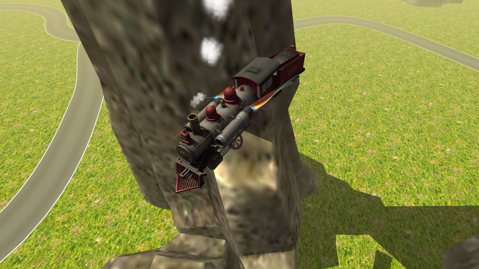 Cuplikan Layar Game Flying Train Simulator 3D Free