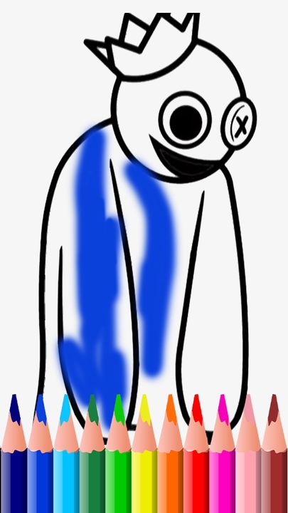 Captura de Tela do Jogo Coloring Book Rainbow Friends