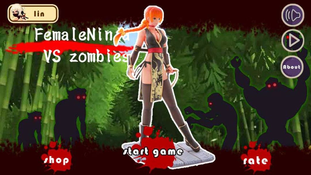 Girl Ninja VS Zombie ภาพหน้าจอเกม
