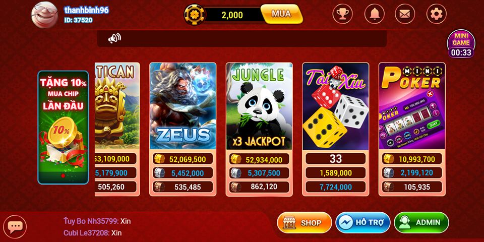 Screenshot of Game đánh bài đổi thưởng đỏ là win