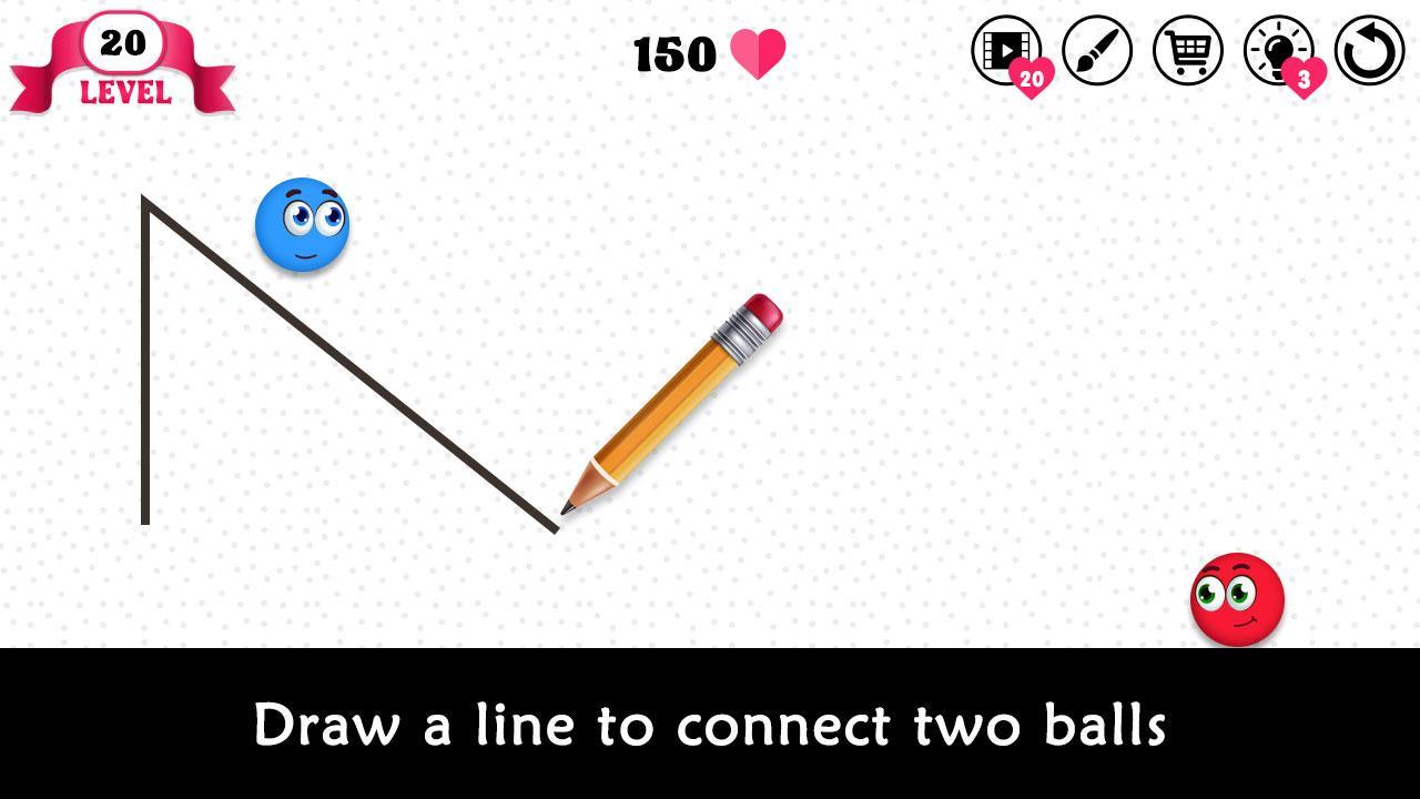 Cuplikan Layar Game Brainy Love Balls : Dots Drawing Brain Puzzle